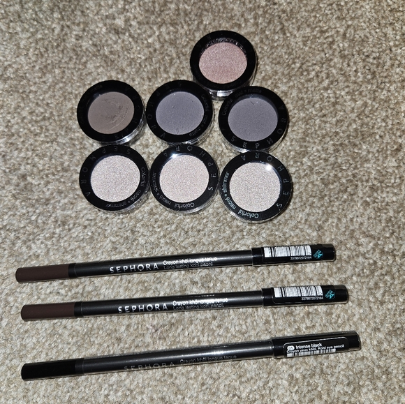 Sephora bundle 7 shadows 3 eyeliners NEW - Picture 1 of 9